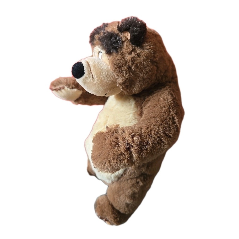 Masha And The Bear Stuffed Animal Plush 9" Simba Toys Brown Embroidered Eyes EUC - Picture 3 of 12